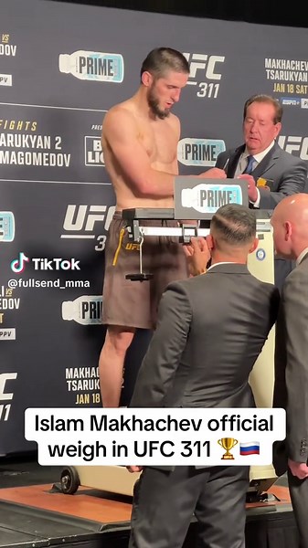 Islam Makhachev Weighs In for UFC 311 Main Event
