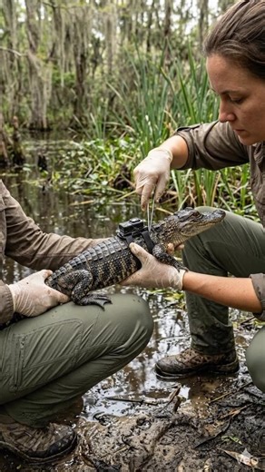 Tiny Camera on a Baby Alligator 🐊 Real Swamp POV