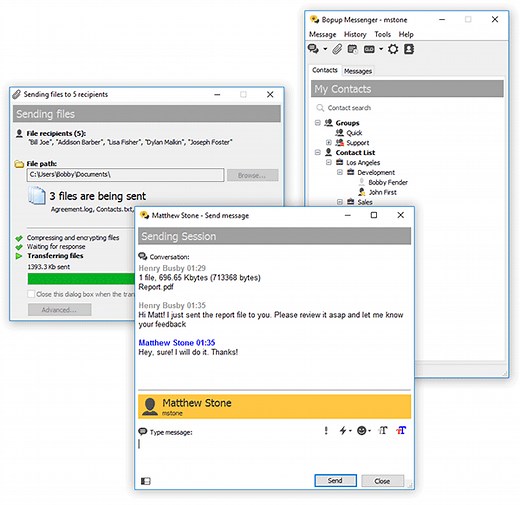 Bopup Messenger - Secure LAN instant messenger for corporate and business communications