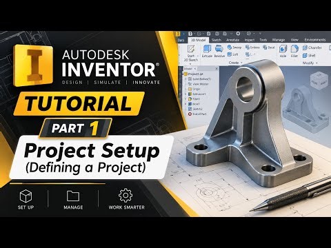Autodesk Inventor Tutorial Part 1 | Project Setup & Defining a Project