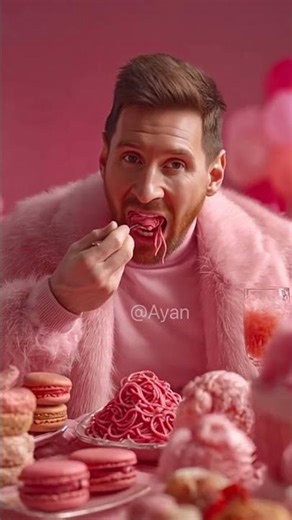 💖 When Messi eats pink food in ASMR mode…Satisfying #ASMR #MessiASMR#EatingASMR #Shorts #ViralASMR