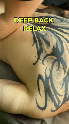Deep Back and Shoulder Relaxation - Singing Bowl session #massageasmr #backmassage