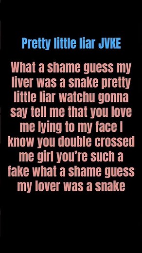 Pretty little liar-JVKE lyrics #songlyrics #lyrics #musiclyrics #music #song #jvke