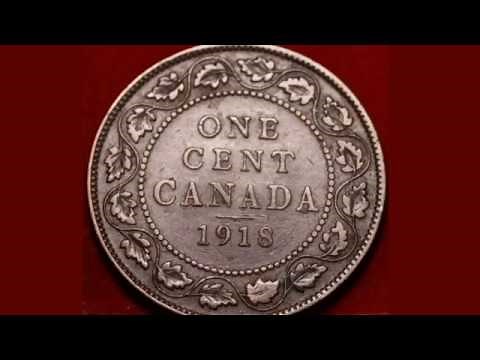 ONE CENT CANADA 1918 Coin VALUE + REVIEW - King George V