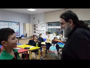 21/11/2019, π. Ευάγγελος Παπανικολάου. Ομιλία στα παιδιά του Ελληνικού σχολείου στο Ντουμπάι.