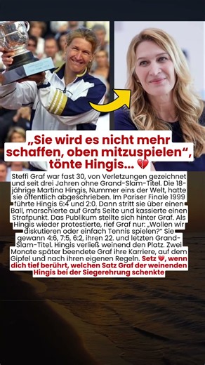 „Sie wird es nicht mehr schaffen, oben mitzuspielen“, tönte Hingis...💔