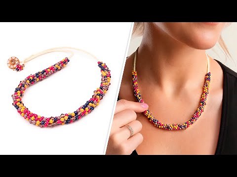 Kumihimo Beaded Rope Necklace - DIY Jewelry Making Tutorial by PotomacBeads