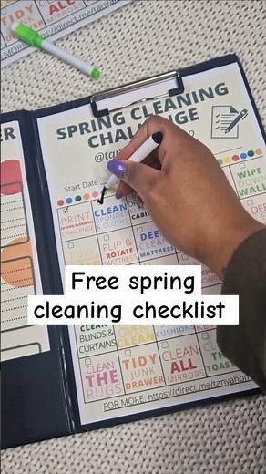 Free Spring Cleaning Checklist | Join Spring Cleaning Challenge ✨️ #springcleaning #deepcleaning