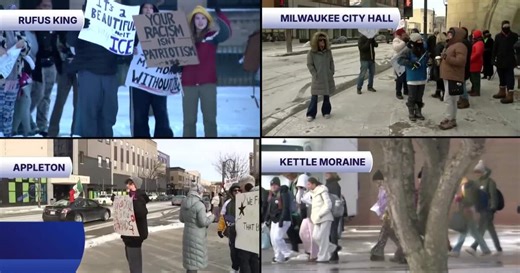 Anti-ICE protesters demonstrate at dozens of protests across southeast Wisconsin