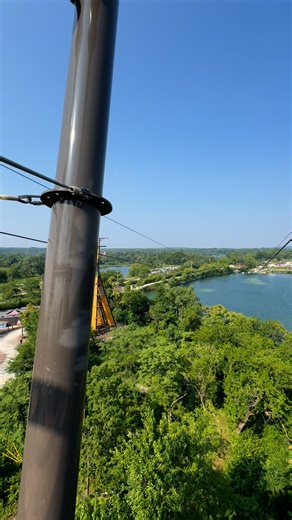 View from Skyscraper Tower! As a reminder, our explorer activities are closed today for a private event, but the adventure is still on! Our Climb & Zipline experience is OPEN from 10 am - 6 pm. See the incredible views of Lemont (and even the Chicago skyline!) before you soar 1,200 feet over the quarry. Come on... you know you want to! 😉 Get tickets here: https://forgeparks.com/activities/aerial-climbing/climb-zipline/ | The Forge: Lemont Quarries