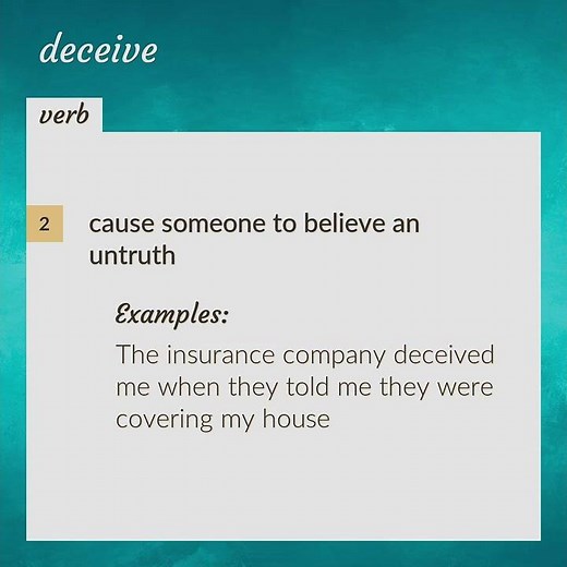 Deceive | meaning of Deceive