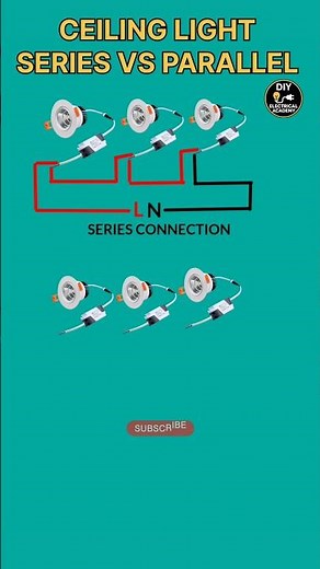 Ceiling Light Series vs Parallel | Best Ceiling Light Wiring Explained| DIY #shorts #seriescircuit