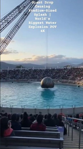 Giant Drop Causing Stadium-Sized Splash-World's Biggest Water ExplosionPOV 4K#rollercoaster#thrill
