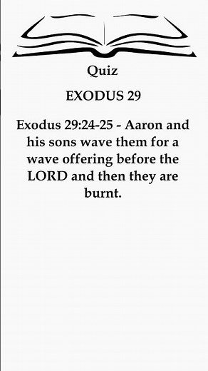 Exodus 29: Sacrifice & Wave Offering 🙏🔥