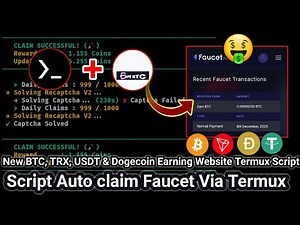 Nuyul BTC, TRX, USDT & Doge Earning Website Script - Auto Claim Faucet Via Termux 2025 100% Legit