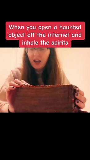 When you open a haunted object off the internet and inhale the spirits#scary #horrortok #scaryvideo #horror #haunted #hauntedbox #creepy #spooky