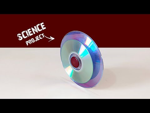 How to make self-Balancing wheel | DIY Gyroscope with CD Disk | Science Project