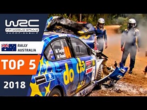 WRC Rally Australia 2018 - Top 5 Highlights: Rally CRASHES, BIG Rally Jumps and WRC Champions.