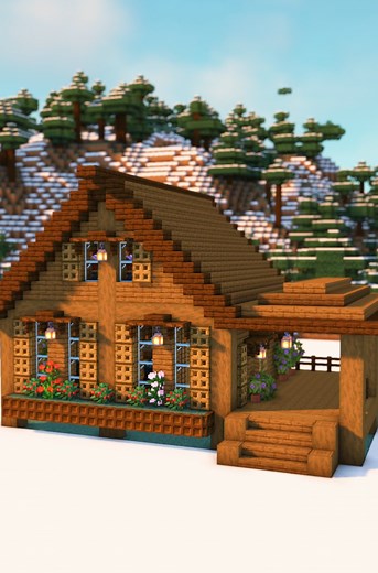 Tutorial Cabaña en Minecraft 🛖 ⭐ TUTORIALES en YouTube - Mewnipixel #minecraft #minecraftbuilding #minecraftideas
