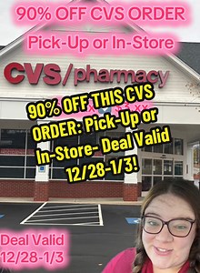 😱🚨90% OFF THIS CVS ORDER! One transaction and you can do this for pick-up! Deal Valid 12/28-1/3! . . . Let me know if you score! FREE printable breakdown in the comments ⬇️ #cvsdeals #couponingforbeginners #cvscouponing #cvsdealsthisweek #cvscouponer | Couponing with Kay