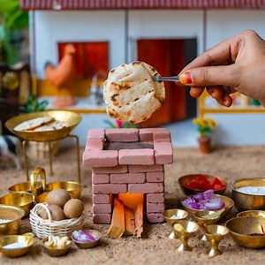 🔥 Miniature Puffy Phulka Dum Aloo 👩🏻‍🍳 | Miniature Cooking Show