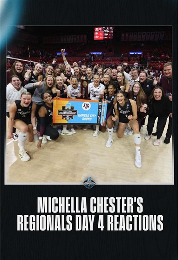 The Aggies made history and the Badgers played with a championship mindset 🤩 The last two tickets to Kansas City have been punched! @michellachester reacts to day four of Regionals. #NCAAWVB #fyp #volleyball