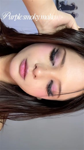 Smoky purple makeup tutorial 💟#shorts #makeup
