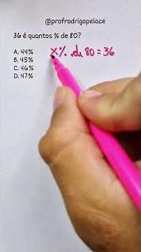 It's very easy to know what percentage one value is of another! Percentage #Mathematics #Enem #Ve...