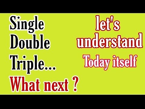 Single Double Triple Sequence by learn and talk