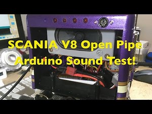 Arduino DIY ESP32 RC Truck Sound Controller: Testing SCANIA R620 V8 Open Pipe Engine Sound