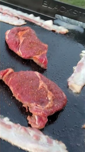 Perfect Ribeye’s on BlackStone Flat Grill 🔥