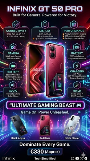 Infinix GT 50 Pro Full Specifications & Features | Gaming Beast Smartphone 2026