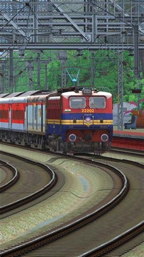 WAP4 LHB RED TRAIN CROSSING IN RAIL STATION | Railworks 3 | TS 2022 | NTG GAMING