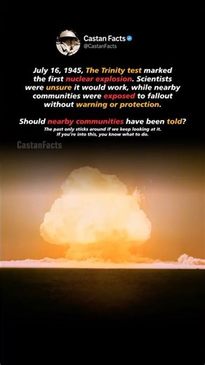Trinity Test: The First Nuclear Explosion #history