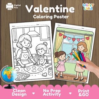 Valentine's Day Math Worksheets | Number Matching 1-10 | Cut and Paste Activity