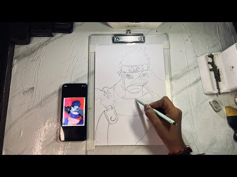 How To Draw Shisui Uchiha 🥷🏻Outline Tutorial ✍️