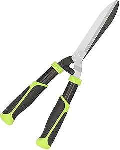 Hedge Clippers, Hedge Shears for Trimming Borders, Hedge Trimmer with Low-Friction Sharp Enough Blade, Garden Shears Gardening Tools with Soft Rubber Grip Bush Cutters Effortless Pruning 19 Inch