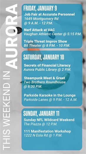 New Year = New fun things to do in Aurora! 😁 We hope everyone has a great next few days relaxing and rejuvenating in whatever ways make you happiest. 🫶 | City of Aurora, IL, Government