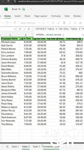 5 Excel Shortcuts You NEED To Know! | How to use Vstack #excel #shorts #tiktok