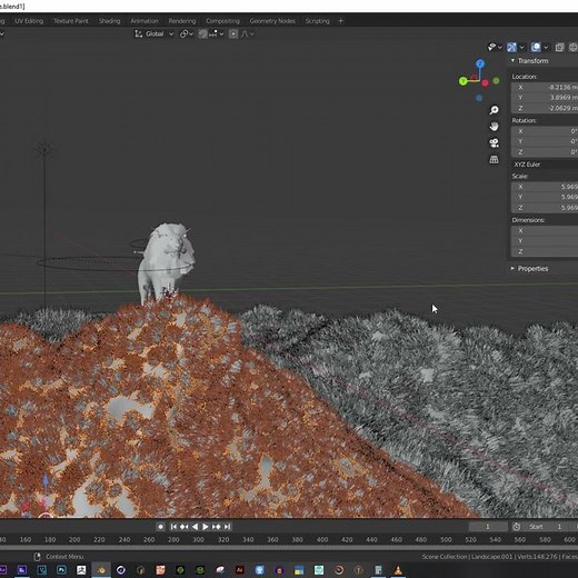 Making The Lion 3D Scene in Blender #shorts