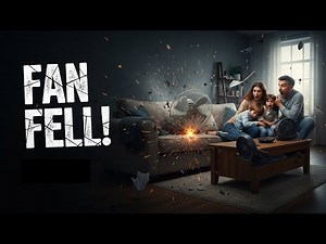 Ceiling Fan Falls: The Horrifying Living Room Panic!