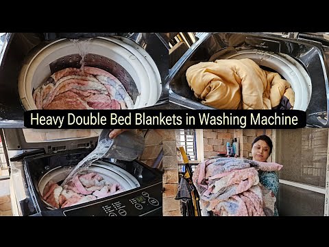 How I Wash Heavy Blankets Comforters Easily in Washing Machine 🔥 Cleaning Tips!!