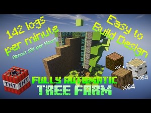 Minecraft Easy Auto Wood Farm! Fully Automatic TNT Duplicator or Dispenser!!! 140 logs per min! 1.16