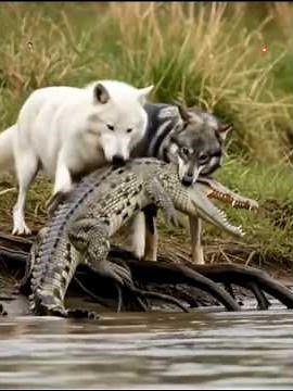 Wolf Pack Teaches Crocodile a Harsh Lesson After Attack