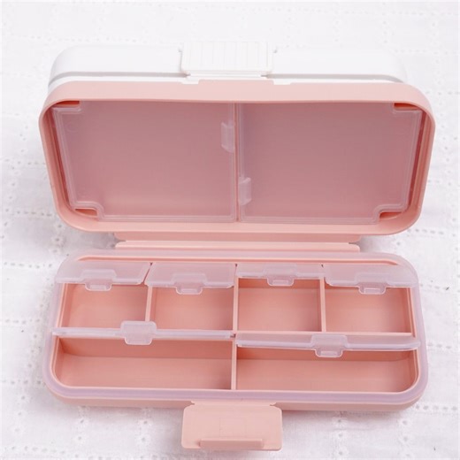 Portable Plastic Pill Organizer With Multiple Compartments | Solid Color Travel Medicine Case for Daily Vitamins & Easy Sorting - Etsy