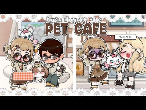 ⋆ ☆₊⋆ busy day at the pet café ☕🐶 ( cuddle paws café series ep 2) | Game World Roleplay