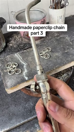 Soldering Step for Handmade Paperclip Chain Series