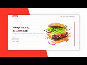 Zomato Landing Page with HTML & CSS | Zomato UI | Landing Page