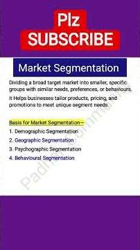 Market Segmentation #shortsvideo #trending