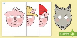 The Three Little Pigs Story Role-Play Masks